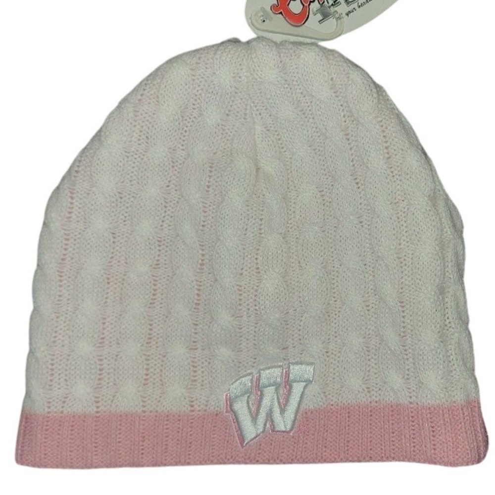 Pink WISCONSIN BADGERS Stocking Cap Winter Buckie Football Captivating Head Gear